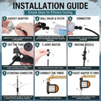 Ac Condenser Ac Mister Cooling System Kit, Anti Clog Design with Filter Mist System, Uniform Fine Mist Hose Misters Ideal for Sun Exposed Condensers - Image 4