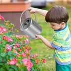Plant Watering Can, 50 oz / 1500 ml Stainless Steel Metal - Modern Decorative with Long Spout for Indoor Potted Plants, Bonsai, Garden Flowers, Silver - Image 7