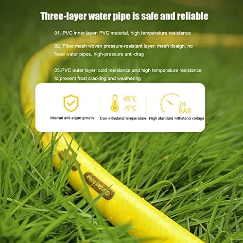 Portable Garden Hose Reel With Hose Nozzle And 15/20/25/30/40M Hose, Free Standing Or Wall Mounted Water Hose Reel Mobile Cart For Garden Watering And Car Washing(Size:40M,Color:A) - Image 3