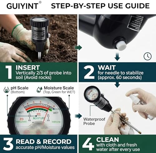 Tool Soil PH Meter Soil Moisture Sensor Meter Gardening Test Kit - Image 2