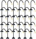 Upriver 30 Pcs Brass Misting Nozzles Tee with 8 Inch Built in Hose for 0.47"/12mm Tubing, 360° Rotation Adjustable Water Mister Nozzle Thread Sprayer for Garden Watering System by Upriver