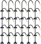 Upriver 30 Pcs Brass Misting Nozzles Tee with 8 Inch Built in Hose for 0.47"/12mm Tubing, 360° Rotation Adjustable Water Mister Nozzle Thread Sprayer for Garden Watering System by Upriver