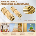 25PCS 1/4" 3/8" Brass Dot Air Line Fittings Kit, Straight Union Kit - Image 3