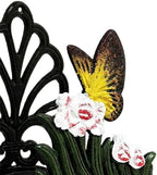 Decorative Garden Hose Holder,Hose Hanger,Heavy Duty Cast Iron Garden Yard Water Pipe Holds,Wall Mounted Hose Butler,Hose Rack Reel,50FT 75FT 100FT Water Hose Bulter Storage (Butterflies) - Image 3