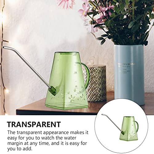 Plastic Watering Can Indoor Plants: 1.4L Long Spout Small Watering Can for House Plant Garden Flower Indoor or Outdoor Plants Watering (Green) - Image 2