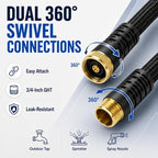 100FT 3-Layer Reinforced Garden Hose with Industrial Metal Nozzle - Image 4