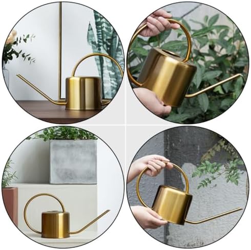Watering Can Stainless Steel with Long Spout and Handle 1300ml - Image 6