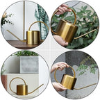 Watering Can Stainless Steel with Long Spout and Handle 1300ml - Image 6