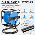 SPECILITE Metal Garden Hose Reel, 360° Rotation Frame, 75-100 FT, Blue - Image 4