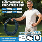 Non-Expanding Garden Hose 75FT with 10-Pattern Nozzle, Lightweight Flexible Water Hose Kink-Resistant, Brass 3/4'' Fittings & Sealing Washers, for Yard Lawn Garden Car Wash Pet Bathing - Image 3