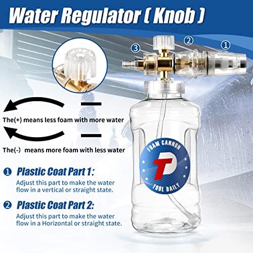 Tool Daily Pressure Washer Foam Cannon, Adjustable Snow Foam Lance, 1.5 L - Image 4