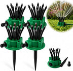 360° Multi-Directional Lawn Sprinkler for Yard & Garden, Precision Irrigation with Wide Coverage, Stable Rotating & Easy-Connect Automatic Watering System for Grass, Roof Cooling & Outdoor Fun (4pcs) by Unknown