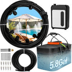 Bonviee 36FT Portable Misters for Outside, 5.8Gal Tank, Pump, 6 Misters by BonvieeDirect
