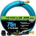 Aeromixer THE HOSE 1 Inch Garden Hose 75 Ft w/Adapter Set for 3/4 Spigots by AEROMIXER