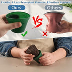 RooTrimmer 100 Pack 3inch Nursey Pots and 2 Pack Plant Trays Set, - Image 6