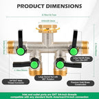 Love Is War 4 Way Hose Splitter Garden Outdoor Water Spigot Splitter - Image 5