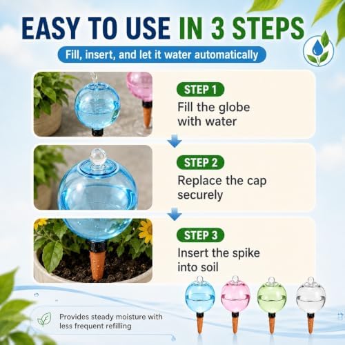 Large Self Watering Globes 750ml/25oz Pots Terracotta Bulbs Water Automatic - Image 4