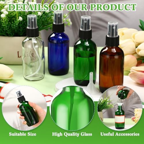 Fumete 36 Pcs 4oz Glass Spray Bottles Fine Mist, Multicolor, Classic - Image 3