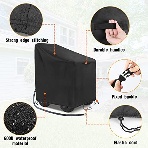 Outdoor Garden Hose Reel Cart Cover Waterproof-37.8x23.6x36in - Image 2