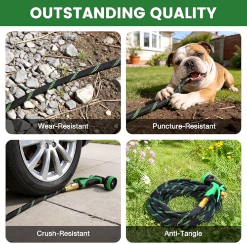 Garden Hose 50ft, Non-Expandable Flexible TPE Tube Water Hose - Image 4