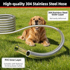 SPECILITE Metal Garden Water Hose 50 FT With Reinforced 3/4" Fittings - Image 3