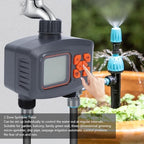 2 Zone Sprinkler Timer Digital, ABS Programmable Water Hose Timer with Auto Manual Rain Delay, 2 Outlet Faucet Irrigation Controller for Garden Lawn Yard - Image 5