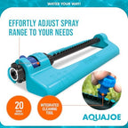 Aqua Joe Oscillating Sprinkler with Metal Ground Spike, Adjustable Spray Position Irrigator for 4400 Sq Ft Coverage Compatible with Garden Hoses - Image 6