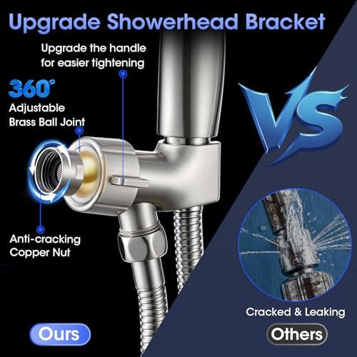Shower Head with Handheld, High Pressure 10 Spray Modes, Brushed Nickel - Image 6