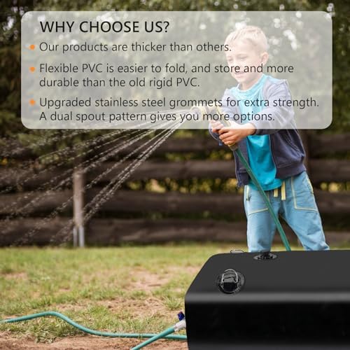 Rodelna Water Storage Bladder, Water Tank 65 Gallon Foldable Portable Water Storage, Large Water Storage Containers with 3/4" PVC Spigot and Overflow Kit for Camping, Garden, Emergency Water Storage - Image 6