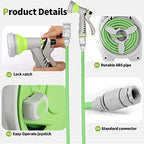 Garden Retractable Hose Reel, Portable Simple Home Hose Reel 45+5 FT with 7 Patterns Spray Nozzle, Wall Mounted and Any Length Lock for Garden Watering, Car Washing, Pet (Green) - Image 6