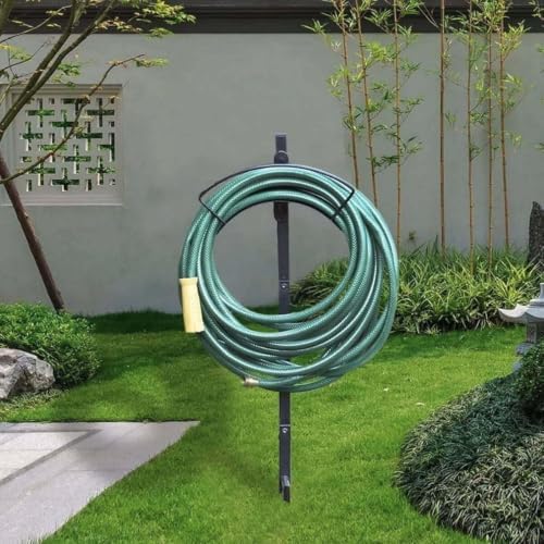 Freestanding Metal Hose Holder Post With Weather‑Resistant Coating, Holds Up To 125 Ft Garden For Backyard Patio Outdoor Storage - Image 2