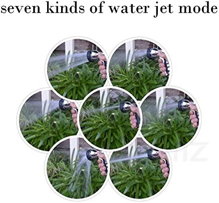 Metal Garden Hose Nozzle, High Pressure Hand Sprayer, Heavy Duty 7 Patterns Water Spray Gun with Insulated Grip, Multifunctional Adjustable Water Gun, for Car Wash Cleaning Watering Lawn Garden - Image 5