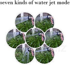 Metal Garden Hose Nozzle, High Pressure Hand Sprayer, Heavy Duty 7 Patterns Water Spray Gun with Insulated Grip, Multifunctional Adjustable Water Gun, for Car Wash Cleaning Watering Lawn Garden - Image 5
