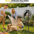 Garden Hose Holder with 50ft Kink Free Water Hose Kit - Image 4