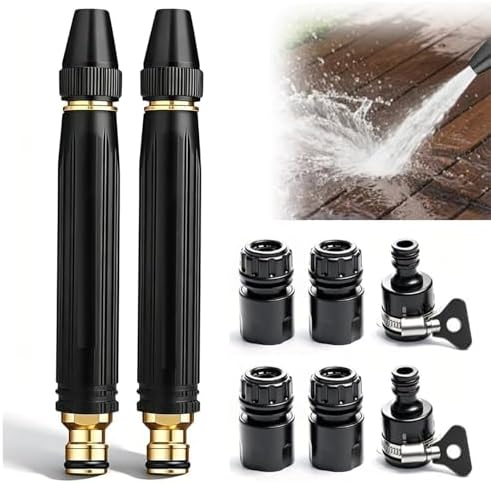 2026 New Jet Nozzle Power Washer for Garden Hose,Portable Home High Pressure Car Wash Water Gun for Plant Watering Lawn Car,Upgrade Heavy Duty Adjustable High Pressure Hose Nozzle. (2) by ZSJO
