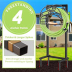TomCare Garden Hose Holder, 4 Spikes Water Hose Hanger for 160FT Hose - Image 4