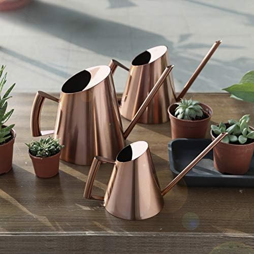 Watering Can for Indoor Plants, Watering Can Stainless Steel Can with Long Spout and Handle Plant Can Metal Can for Indoor Outdoor Plants Rose Gold Color (1500ml) - Image 6