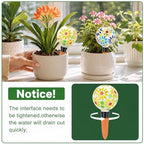 2 PCS Mosaic Plant Watering Globes with Terracotta Watering Spikes, 17oz Glass Self Watering Globes for Indoor & Outdoor Potted Plants, Decorative Water Drippers, Hand Blown Art Glass - Image 4