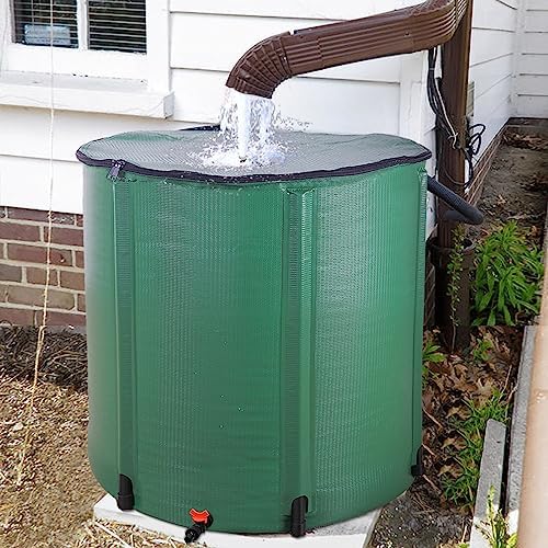 Collapsible Rain Barrel,Portable Water Storage Tank to Collect Rainwater from Gutter,Rainwater Collection System Downspout,Water Storage Tank Catcher Container with Filter Spigot(Green,200 Gallon) - Image 7