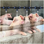 Barn Mist Cooling Kit - 32.8-656ft Outdoor Watering System with Brass Nozzles, Easy Install Atomizing Tubing for Greenhouses & Fences, Perfect for Humidifying & Cooling Plants by Unknown