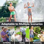 50 FT Non-Expandable Garden Hose, Lightweight Hose with 10 Function Spray Nozzle, Kink-Free Flexible Water Hose, Leak-Proof, 3/4'' Solid Connectors Garden Hose,Ultra Durable Garden Hoses - Image 7