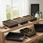 Plant Germination Trays, 10-Pack Solid Bottom Seedling Trays for Indoor Gardening and Bottom Watering, 17.3 x 11.4 Inches (Set of 10) - Image 2