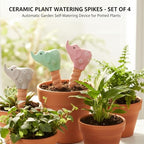 Self Watering Spikes 4Pack Adorable Elephant Terracotta Watering Spikes for Indoor Plants Automatic Plant Waterer - Image 2