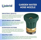 Underhill Precision Rainmaker Garden Water Hose Nozzle, Sprayer, 23 GPM at 80 PSI, 3/4-Inch Thread Inlet, Heavy-Duty Brass and Rubber, HN2300 - Image 3
