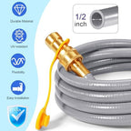 GasSaf 12 FT 1/2" ID Natural Gas Hose with Quick Connect Fitting, Natural Gas Conversion Kit for Gas Grill, Generator, Patio Heater and More - CSA Certified - Image 5