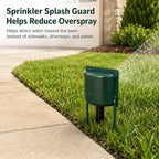 6 Pcs Sprinkler Splash Guard Green 10.62" Stakes Overspray Shield - Image 2