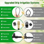 100FT Drip Irrigation System Kit with 360° Adjustable Copper Nozzles, Automatic Garden Watering System, Sprinkler Misting System for Garden, Greenhouse, Lawn, Raised Beds, Potted Plants (100FT) - Image 5
