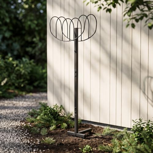 Kisangel Freestanding Garden Hose Holder, No Messy Tangled Hose, Black - Image 5
