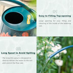 2L Long Spout Watering Can, Stainless Steel Water Can (Dahlia) - Image 3