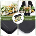 Cinnvoice 4 Pack Black Rectangle Plant Saucer, 30 x 9.8 x 1.2 Inch - Image 3